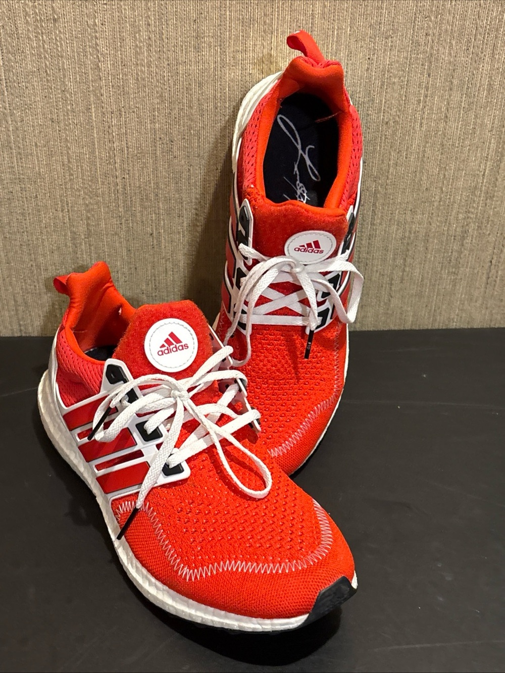 Adidas Men’s UltraBoost Lindsey Horan Red White Sz 11 Sneaker Shoes